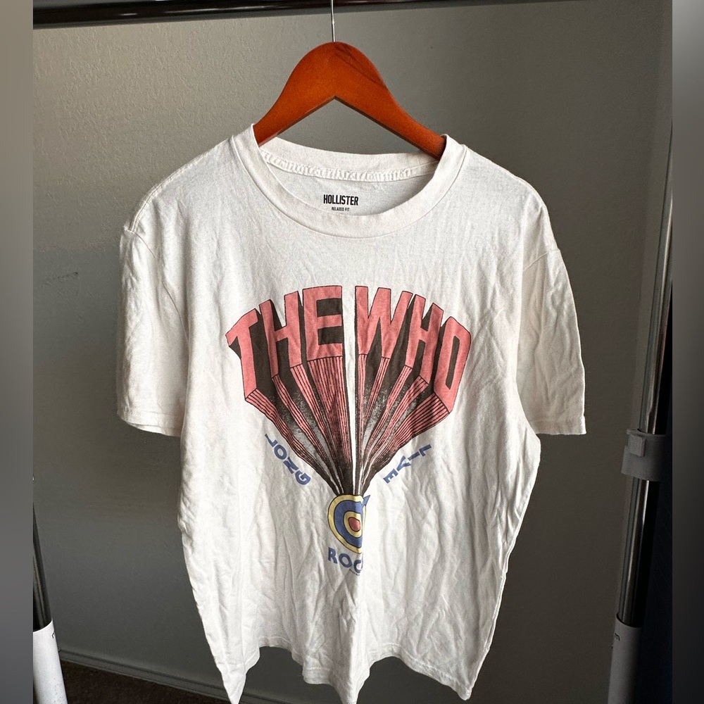 Hollister The Who White Graphic band T-Shirt